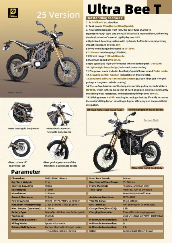 2025 Surron Ultra Bee 21kw Electric Dirt Bike - Image 3