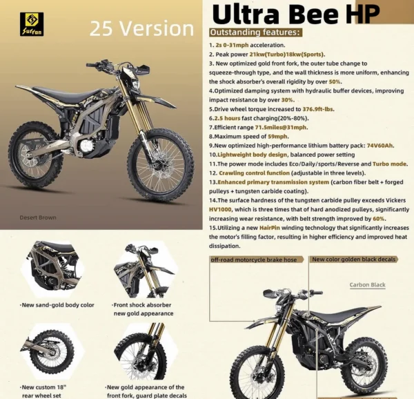 2025 Surron Ultra Bee 21kw Electric Dirt Bike - Image 4